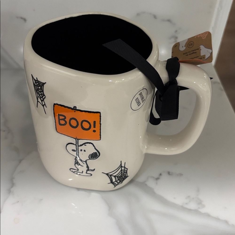 Rae Dunn Peanuts Spooky Season Web Halloween Cream Halloween Mug